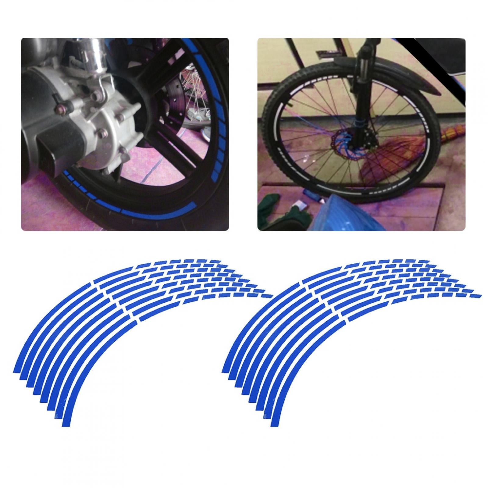 Wheel Strips Stickers 16pcs Bike Motorcycle 16 18inch Strips Edge Stickers Reflective Wheel Stickers Solid Performance Walmart