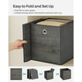 thumbnail image 4 of SONGMICS 10.2" Cube Storage Bin 6 Foldable Cube Organizer Bin with Handles Storage Box for Living Room Bedroom Office Misty Gray, 4 of 7