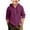 Purple, variant on KAUOD Boys Linen Shirt Hoodie Half Button Henley Long Sleeve Dress Shirts Teens Summer Casual Beach T Shirts Lightweight Hooded Tee