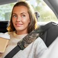thumbnail image 6 of WOBOGO A Fluffy Cat Seat Belt Cover 2 Piece Soft Comfort Driving Shoulder Pad Suitable for All Cars and Backpacks, 6 of 8