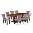 thumbnail image 2 of East West Furniture Table Top- Table Pedestal Parson Chairs, LAGA9-87-40, 2 of 4