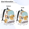 thumbnail image 3 of Lsque Cute Dog In Bathtub1 Pattern Canvas Daypack, Durable Backpack, High-quality Versatile Backpack,Vintage Compact Backpack-Small, 3 of 6