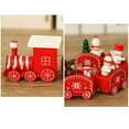 thumbnail image 4 of Christmas Train Set Five-section Small Train Christmas Cartoon Wooden, 4 of 5