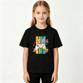 thumbnail image 2 of Easter Bunny Gamer Girls Graphic Tee, Cute Rabbit Controller 100% Cotton Kids Short Sleeve T-Shirt, 2 of 5
