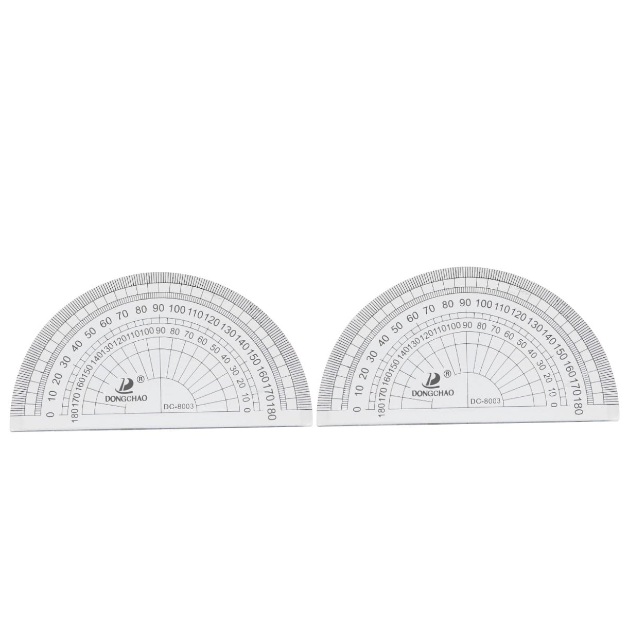 2 Pieces Small Protractor Ruler Triangle Student