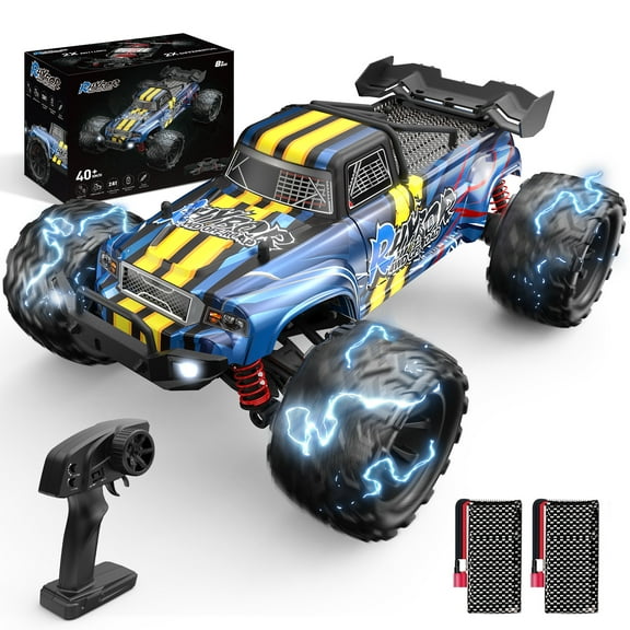 Mydova RC Cars for Adults Fast 40 KM 1:16 Waterproof Off-Road RC Truck 4WD All Terrain High-Speed Remote Control Car Toy Gifts for Kids Boys,With 2 Batteries