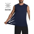 thumbnail image 3 of Camiseta sin mangas Cotrasen para hombre UPF 50+, corte regular, azul marino, talla M, 3 of 6