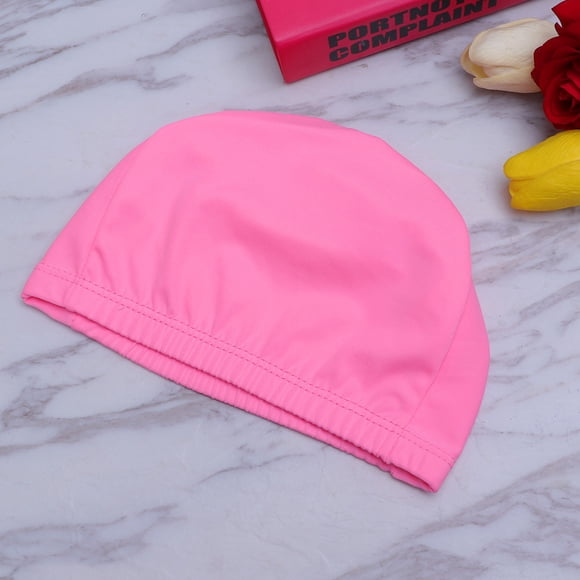 IDEANATEGRATE Gorro De Natación Rosa Para Uso Repetido Tela Suave Y Flexible Para Natación