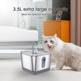 thumbnail image 7 of Battery Operated Cat Water Fountain 3.5L Stainless Steel with Motion Sensor Wireless Pet Dispenser, 7 of 7