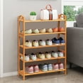 thumbnail image 3 of Gymax 5-Tier Bamboo Shoe Rack FreeStanding Shoe Shelf Entryway Shoe Storage Organizer, 3 of 10