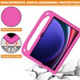 thumbnail image 6 of TECH CIRCLE Kids Case for Galaxy Tab S9 FE Plus/S9 Plus/S8 Plus/S7 FE/S7 Plus 5G Case 12.4", Lightweight Shockproof Rugged Protective Handle Stand Kids Friendly EVA Case with S Pen Holder,Rose, 6 of 6