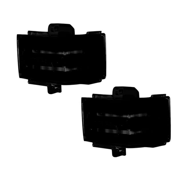 Recon Accessories Exterior Mirror Turn Signal Light 264245AMBK Smoke Lens; LED; Amber Running/Amber Flashing Turn Signal/White Spot Light Bulbs; Set Of 2