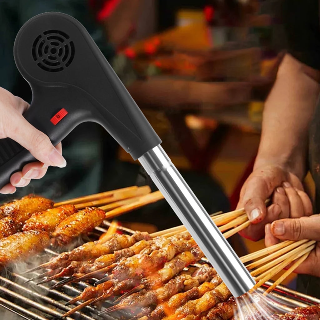 Outdoor Cooking BBQ Fan Air Blower For Barbecue Fire Bellows Hand Crank Tool Camping Handheld Cooking Fan