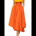 thumbnail image 2 of Vestido Bohemio, Elegante, Informal, de Cintura Alta y Estilo Irregular con Bolsillos para Mujer Naranja Rojo XL, 2 of 9