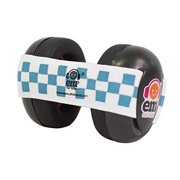 Ems for Kids Baby Earmuffs - Blue/White on BLACK