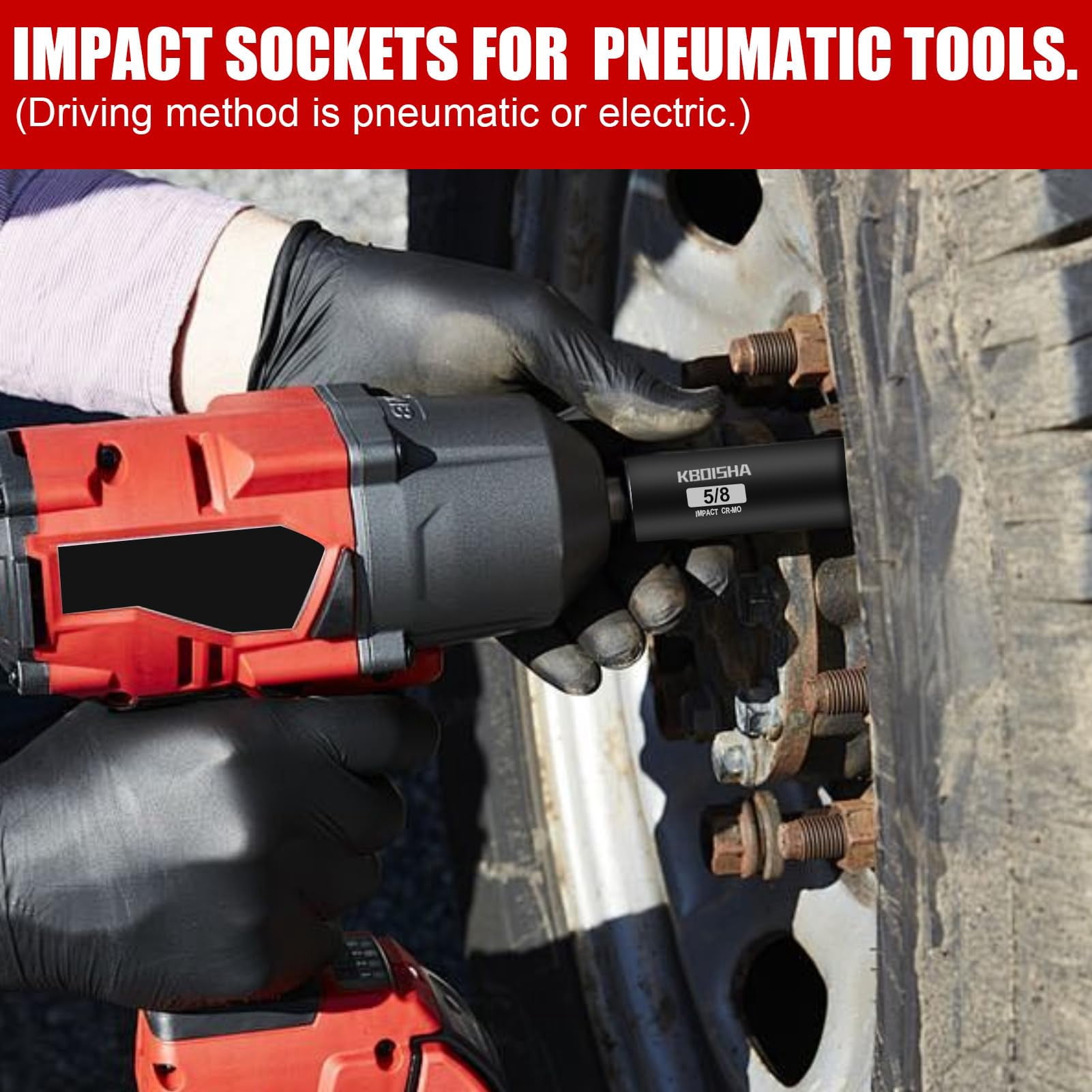 1/2" Master Drive Impact Socket Set,65-Piece 6 Point Socket Set Standard SAE and Metric Sizes CR-V Steel Sockets with Adapters & Ratchet Handle