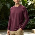 thumbnail image 4 of Linfrsh Long Sleeve Shirts for Men Mens Long Sleeve Tee Shirts Stretch Crew Neck Tee Shirts Casual T Shirts for Men, 4 of 5