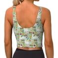 thumbnail image 3 of Fotbe Rabbit And Carrot Pattern Womens' Sports Bra Longline Wirefree Padded with Medium Support Sports Moisture-Wicking Workou Vest,Tank Top-XX-Large, 3 of 9