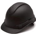 thumbnail image 1 of Pyramex Ridgeline Cap Style Hard Hat 4 Point Ratchet Vented Matte Black Graphite Pattern, 1 of 4