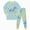 G167-Light Blue, variant on masbird 2 Piece Pajamas Toddler Kids Boys Girls Pajamas Cars Kids Pj's Long Sleeve Sleepwear Clothes Set Outfits Kids Pajamas(Black,2-3 Y)