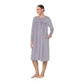 thumbnail image 4 of Aria Women’s Long Sleeve Stretch Velour 44" Sleepwear Nightgown, Sizes XS-5X, 4 of 7