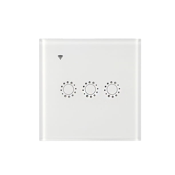 WIFI Smart Wall Light Panel 1/2/3 Gang Pantalla táctil Interruptor inalámbrico Interruptor de pared de control remoto para el hogar Eigraketly DZ7209-06B