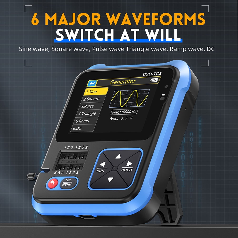 Diymore DSO-TC3 500kMHz Handheld Digital Oscilloscope Transistor Tester Signal Generator