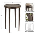 thumbnail image 5 of Kate and Laurel Rava Modern Metal Round Side Table, 14 x 14 x 22, Bronze, Cast Aluminum Accent Table for Use as Indoor Plant Stand or Living Room Decor Piece, 5 of 9