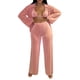 thumbnail image 1 of SAYOO Ropa de mujer de 3 piezas, blusa común, sujetador de tirantes, pantalones SAYOO moda, 1 of 5