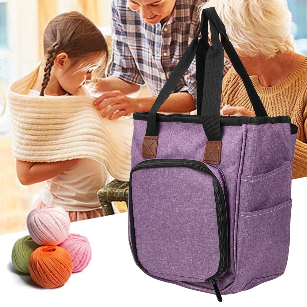 EOTVIA Knitting Storage Bag Crochet Storage Bags, Knitting Needle Organizer,  Knitting Storage For Arts Crafts Supplies 