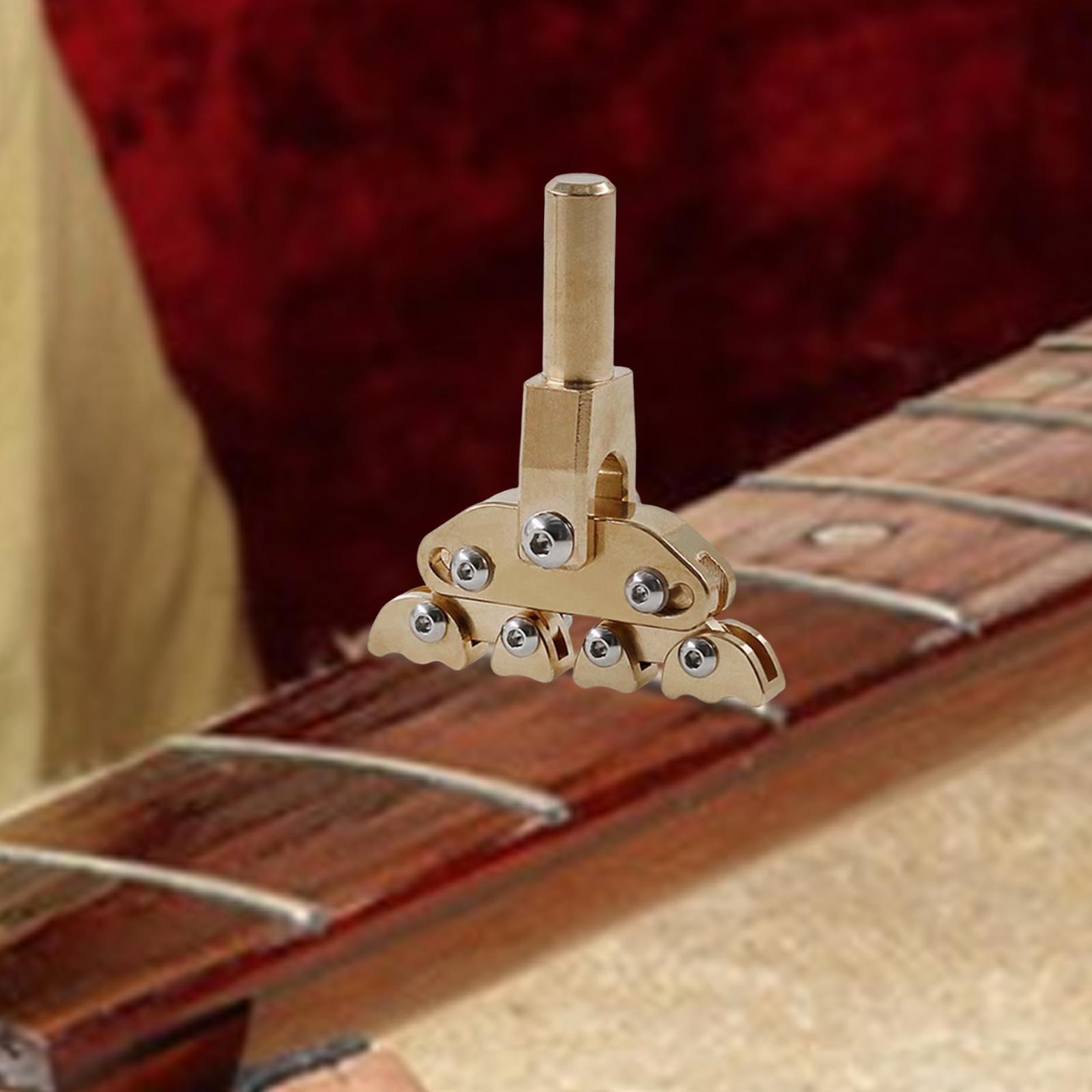 Radius Adaptive Guitar Fret Press Sturdy Brass Tool with 9.5mm Shank for Curved Fingerboards DIY Guitar Repair