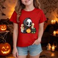 thumbnail image 2 of Pandaie Teen Girls Short Sleeve Tee Halloween Kids T-shirt Casual Daily Print Top Clothes Toddler Girl Summer Shirts Red,11-12 Years, 2 of 5