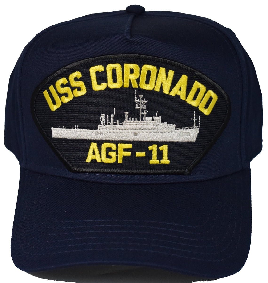 Uss Coronado Agf 11 Ship Hat Navy Blue Veteran Owned Business Walmart Com Walmart Com