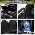 thumbnail image 6 of Funcid 24 Volt Ride on Toys with Remote Control, 400W 2-Seater Ride on Cars with Colored LED Lights & Battery Indicator, Electric Car for Kids w/ Bluetooth, Light Control, Volume Knob, Black, 6 of 9
