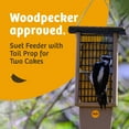 thumbnail image 5 of Birds Choice SNPSB Recycled Double Cake Suet Feeder, 8"L X 3"W X 22-1/2"H, Taupe w/ Brown Roof, 5 of 10