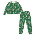 thumbnail image 2 of DISNIMO Rooster Snowflake Print Women's 2 Piece Pajama Sets Long Sleeve Top and Long Pajama Pants Christmas Lounge Sets Comfy Round Neck Loungewear Nightwear, L, 2 of 7