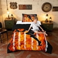 thumbnail image 3 of Manfei Football Player Twin Comforter Sets, Sport Patriotic USA Flag Bedding Set, Orange Black, Black Reversible 2-Piece, 1 Comforter and 1 Pillowcase, 3 of 6