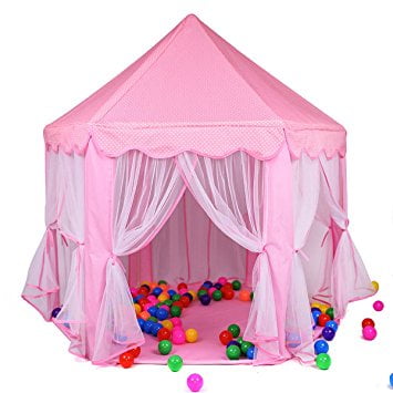 Princess Castle Play Tent House For Girls Indoor Outdoor Toy 56 x 54 inches