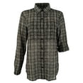 thumbnail image 4 of Women's Plus Size Tweed Haberdashery Print Georgette Shirt-B-2X, 4 of 5