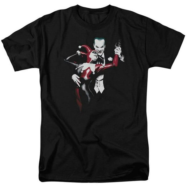 Batman Harley & Joker-Manche Courte Adulte 18-1 T-Shirt&44; Noir - 6X