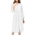 thumbnail image 2 of Leesechin Womens Plus Size Flannel Hooded Pajamas Bathrobe Long Pajamas Lovers Home Clothes, 2 of 4