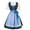 Blue, variant on DeHolifer Dresses for Women Traditional Costumes Oktoberfest Carnival German Dirndl Halloween Dresses with Bowknot Watermelon Red XL