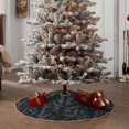 thumbnail image 5 of Daiia Lavender Flowers Drawing Merry Christmas Tree Skirt , Xmas Large Lace-up Tree Skirt, Santa Snowflakes Rustic Home Decorations New Year Party Farmhouse Decor-36", 5 of 7