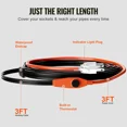 thumbnail image 4 of Vevor HGLGWQGDJRDLJLR1TV1 3 ft. Pipe Heating Cable Heat Tape for Pipes with Built-in Thermostat, 4 of 10