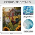 thumbnail image 3 of Diamond Art Kit for Adults, Roosters Sunflowers Cottage Garden Scene Diamond Painting for Adults Beginners, DIY Diamond Art Painting Kits, 5D Diamond Painting Crafts for Home Decor 12x16 Frameless, 3 of 7