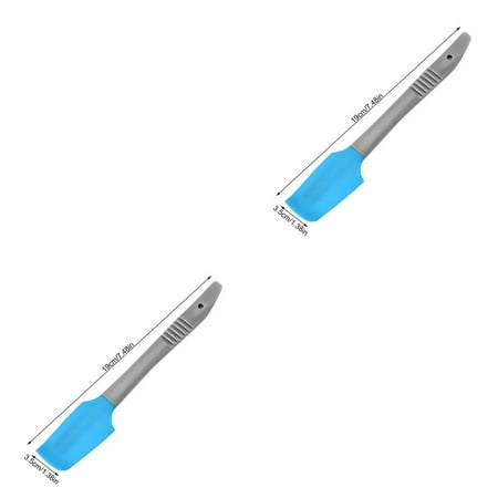 

2pcs Silicone Cake Spatula Heat-Resistant Cream Rubber Scraper Non-stick Kitchen Utensil for Mixing Baking Deep Blue