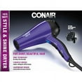 thumbnail image 6 of Conair Thermal Shine Travel Size Ceramic Hair Dryer, Ionic, 1875 Watts, Purple, 6 of 6