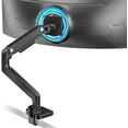 thumbnail image 1 of Bras de Moniteur Ultra Grand pour Écran Incurvé Robuste Supporte des Lb Bras de Moniteur à Ressort à Gaz Réglable Support de Bureau avec Pince en C Base à Oeillets / Support Vesa, 1 of 8