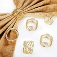 thumbnail image 3 of NETSENG Metal Mesh Napkin Rings, Gold Napkin Rings for Dinner Party, Wedding, Birthday, Family Gatherings,6 Pack, 3 of 4