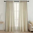 thumbnail image 5 of Topfinel Linen Curtains 90 Inch Long for Living Room,Back Tab Light Filtering Drape with Hooks,Semi Sheer Lightweight Curtains for Bedroom,Set of 2, 5 of 7